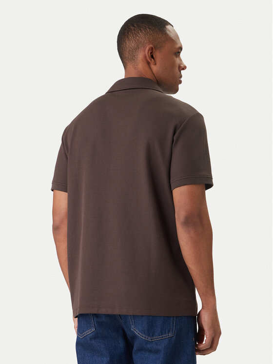 Calvin Klein Jeans Calvin Klein Jeans Pólóing Easy Micro Waffle LV04RF205G Barna Regular Fit