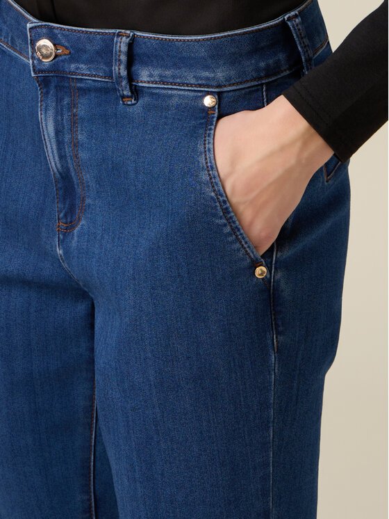 Oltre Oltre Jeansy P576R109133N024 Niebieski Boxy Fit