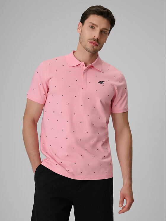 4F 4F Polo COMMERCIAL Różowy jasny Regular Fit