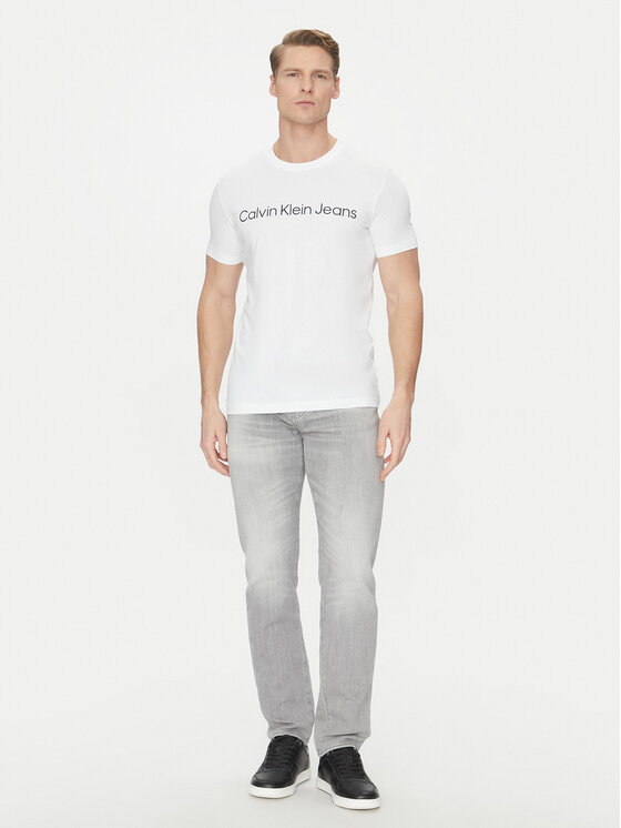 Calvin Klein Jeans Calvin Klein Jeans Póló J30J322552 Fehér Slim Fit