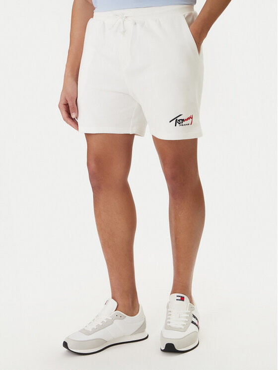 Tommy Jeans Tommy Jeans Sporta šorti Signature DM0DM23017 Balts Regular Fit