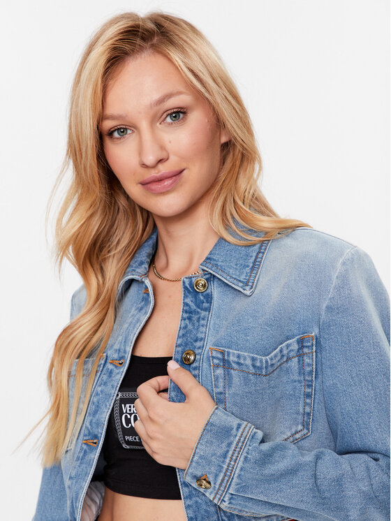 Versace Jeans Couture Versace Jeans Couture Jeansová bunda 74HAS46B Modrá Regular Fit