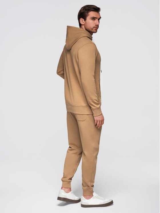 Ombre Ombre Komplet dresowy Z121 Brązowy Regular Fit