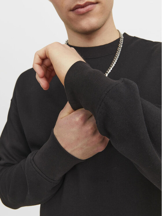 Jack&Jones Jack&Jones Majica dugih rukava Vesterbro 12241694 Crna Relaxed Fit