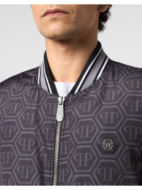 PHILIPP PLEIN PHILIPP PLEIN Kurtka bomber 31145 Czarny Regular Fit