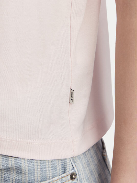 Guess Jeans Guess Jeans Marškinėliai W4YI05 K8HM0 Šviesiai rožinė Boxy Fit