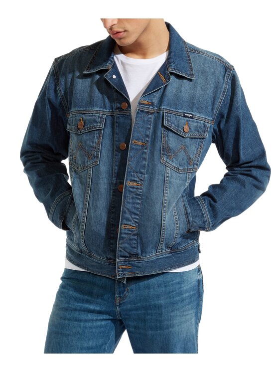 Wrangler Wrangler Kurtka jeansowa W4481514V Niebieski Regular Fit