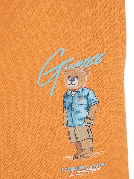 Guess Guess Spordišortsid N6GD04 KA6R4 Oranž Regular Fit
