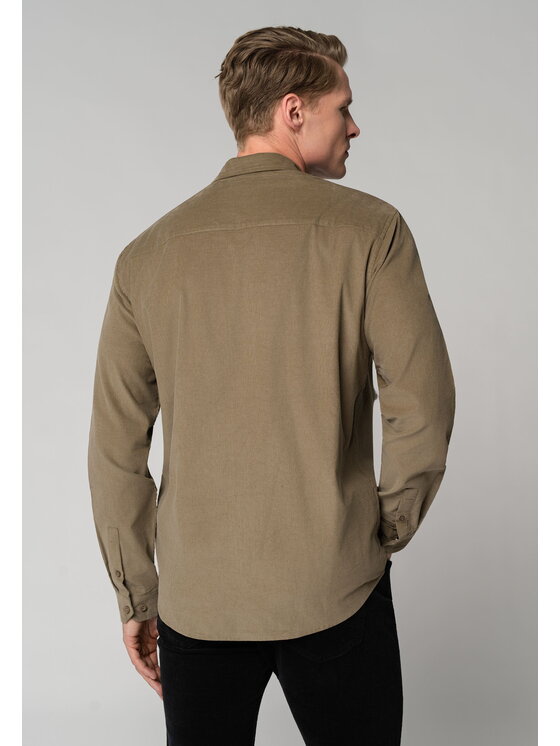 Volcano Volcano Koszula K-MIXO Khaki Regular Fit