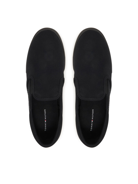 Tommy Hilfiger Tommy Hilfiger Teniszcipő Vulc Core Slip On FM0FM05689 Fekete