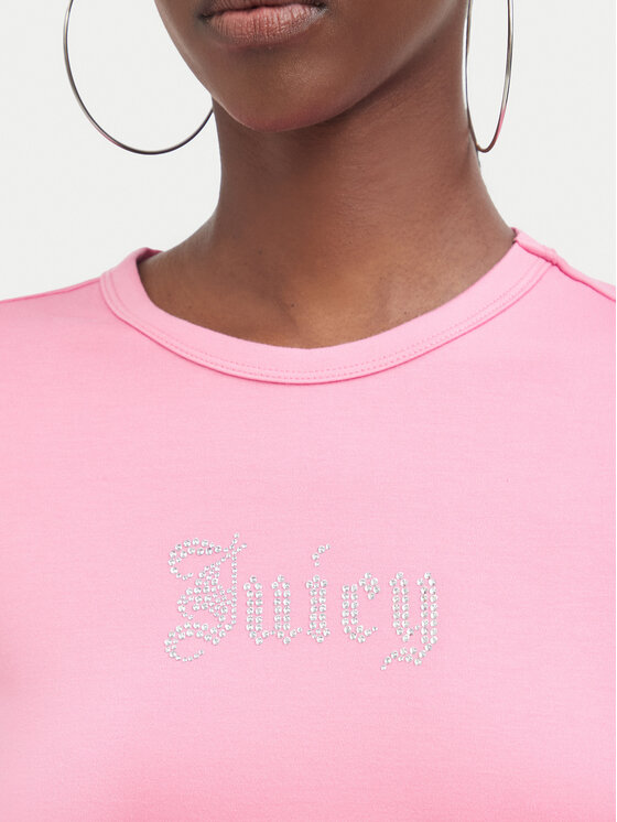 Juicy Couture Juicy Couture T-Shirt JCWCT226326 Różowy Slim Fit