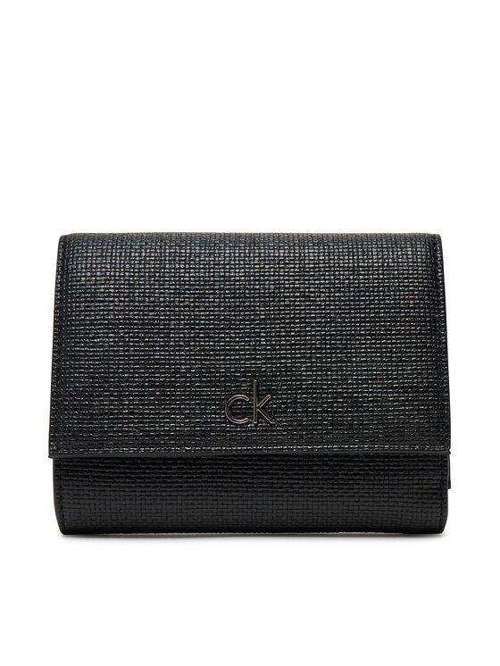 Calvin Klein Calvin Klein Mali ženski novčanik Ck Daily Medium Trifold_Tex K60K612945 Crna