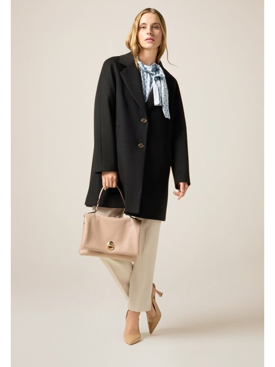 Oltre Oltre Cappotto 8164J000236N033 Nero Baggy Fit