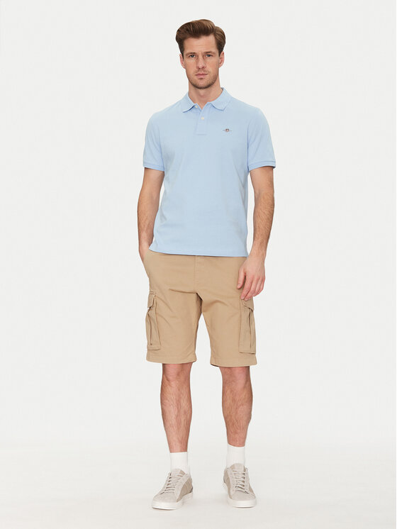 Gant Gant Šortky z materiálu 205069 Béžová Relaxed Fit