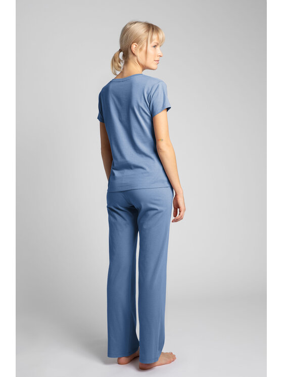 LaLupa LaLupa Piżama LA141 Niebieski Comfort Fit