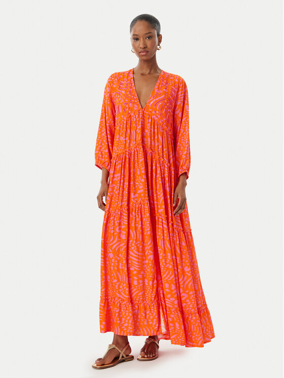 LOLA CASADEMUNT LOLA CASADEMUNT Φόρεμα καλοκαιρινό LS2616079 Πορτοκαλί Relaxed Fit