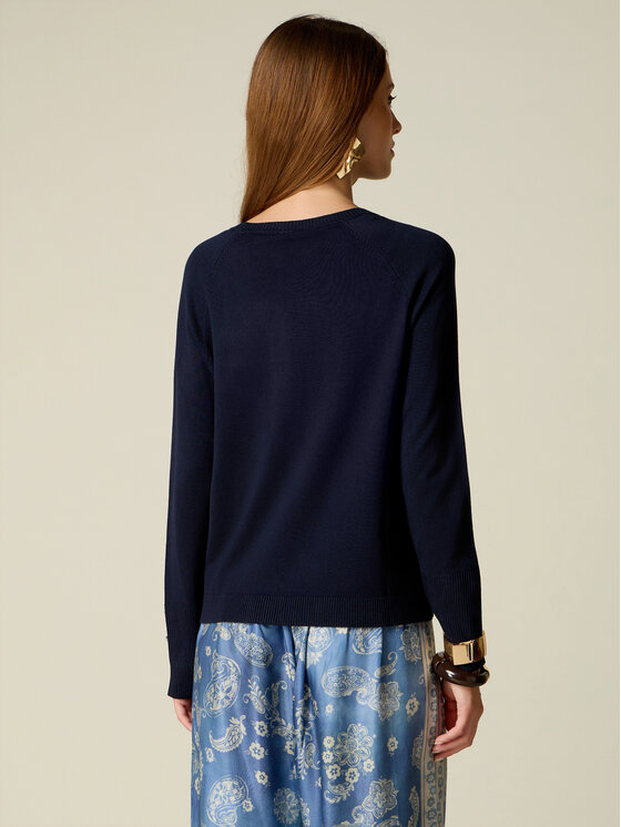 Oltre Oltre Maglione M304J005558N034 Blu Regular Fit