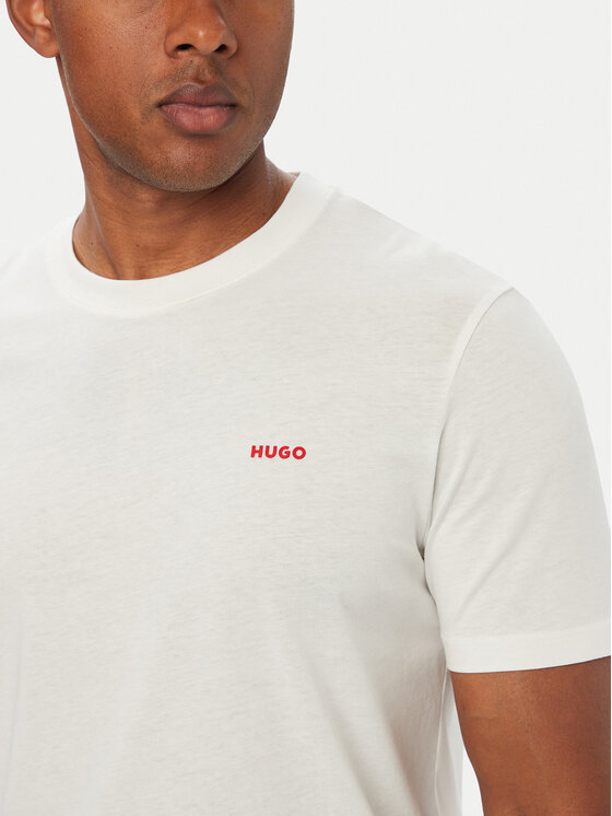 HUGO HUGO T-Shirt Dero222 50466158 Creme Regular Fit