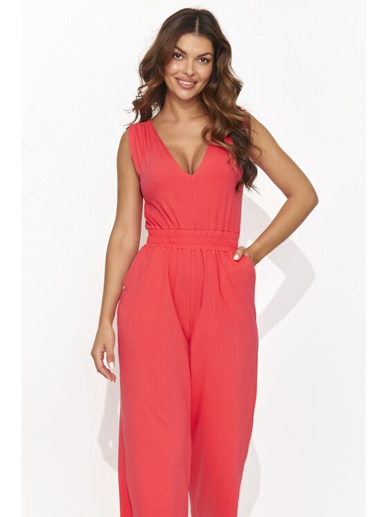 Makadamia Makadamia Kombinezon NU465 Koralowy Regular Fit