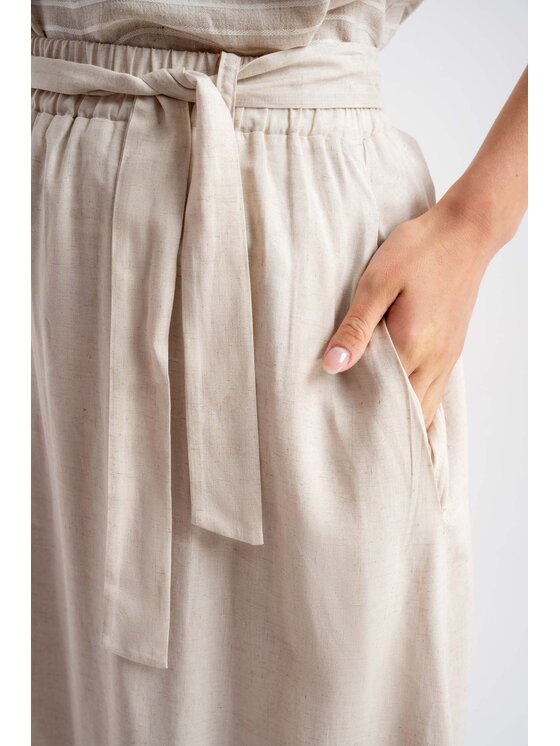 CLICK CLICK Φούστα maxi 50-749 Ανοιχτό μπεζ Relaxed Fit