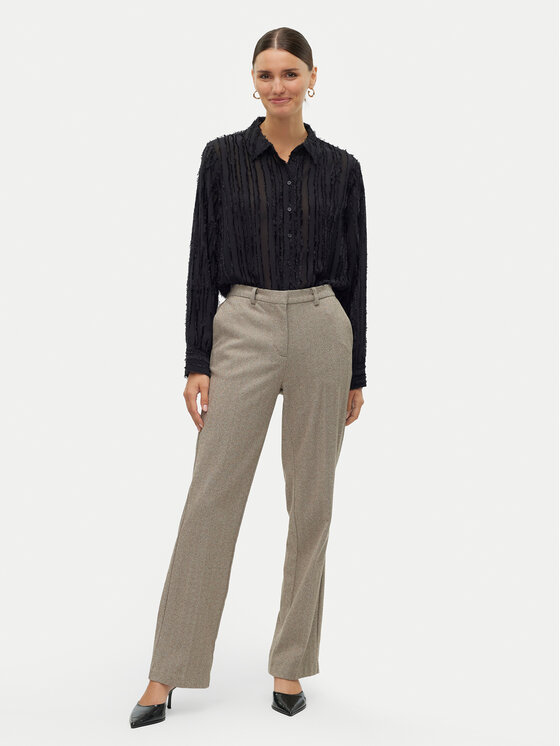 Vero Moda Vero Moda Szövet nadrág Kawi 10319665 Bézs Straight Fit