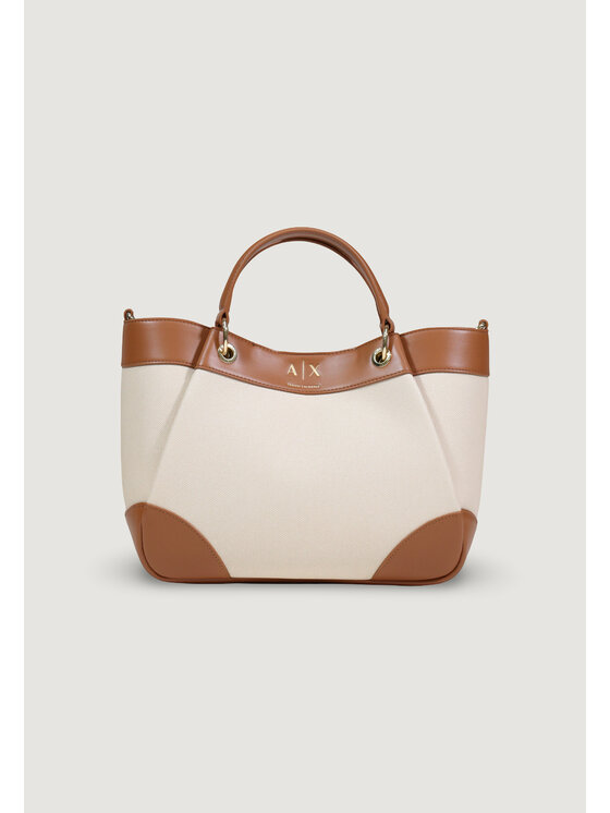 Armani Exchange Torebka SHOPPING BAG Beżowy