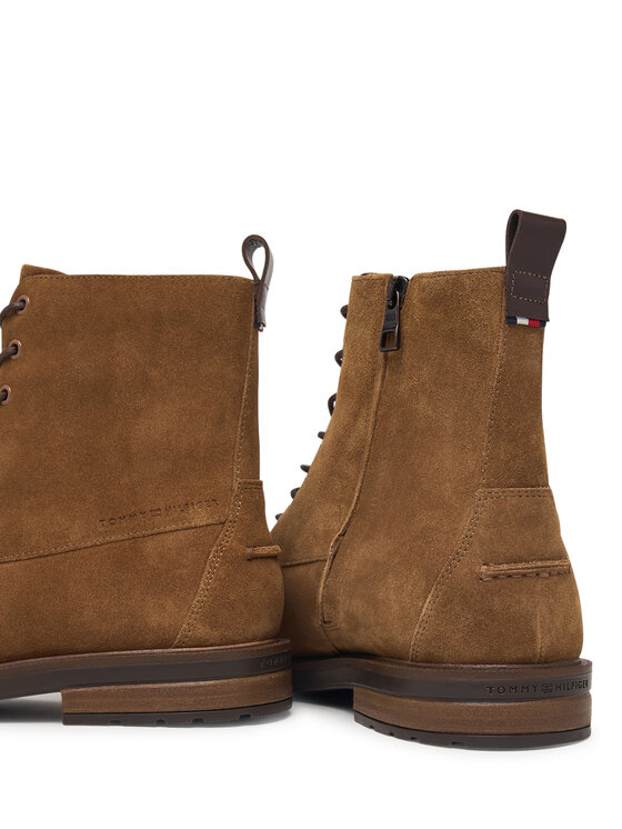 Tommy Hilfiger Tommy Hilfiger Gležnjarji Cleated Hilfiger Sde Moc Boot FM0FM05964 Temno rjava