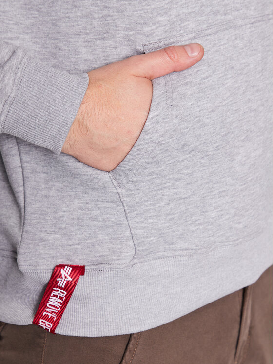 Alpha Industries Alpha Industries Bluza Basic Hoody Rubber 178312RB Szary Regular Fit