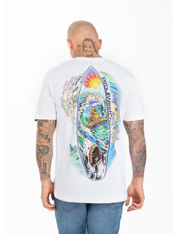 PITBULL PITBULL T-Shirt AUTOMATIC Biały Regular Fit