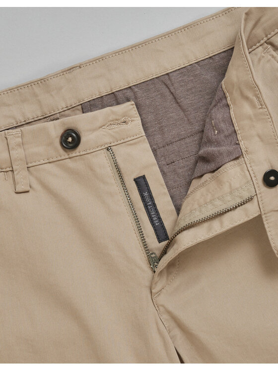 Borgio Borgio Spodnie materiałowe alcano Beżowy Slim Fit