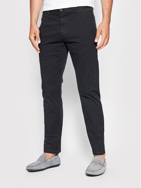 HUGO Hugo Chino-püksid David222D 50468314 Must Slim Fit