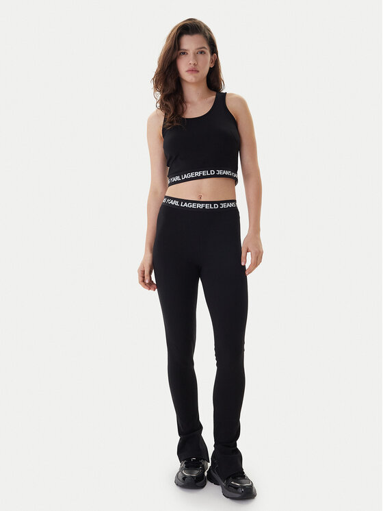 Karl Lagerfeld Jeans Karl Lagerfeld Jeans Top B1W17048 Schwarz Slim Fit