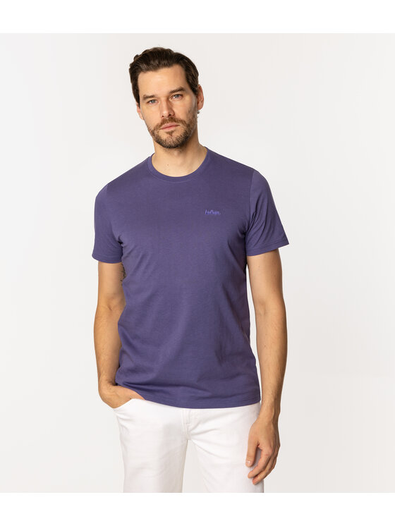 Lee Cooper Lee Cooper T-Shirt OBUTCH 875 Fioletowy Regular Fit