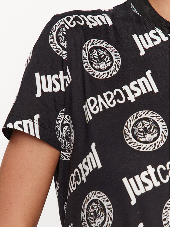 Just Cavalli Just Cavalli Majica 75PAH610 Črna Regular Fit
