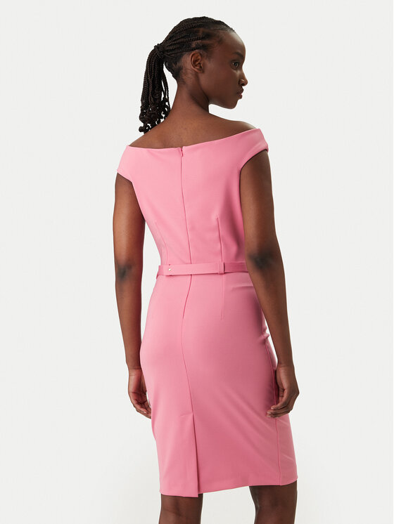 Rinascimento Rinascimento Koktejlové šaty CFC0127755003 Ružová Slim Fit