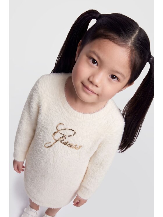 Guess Kids Guess Kids Sukienka codzienna 184382 Biały Classic Fit