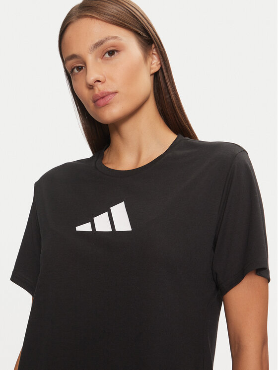 adidas adidas Tehniline särk Train Essentials Big Logo JG8614 Must Regular Fit