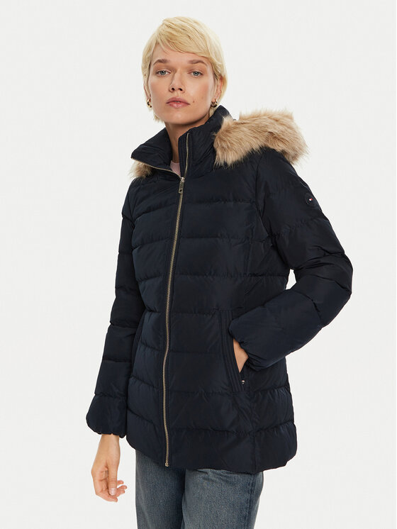 Tommy Hilfiger Vatovaná bunda WW0WW43600 Tmavomodrá Regular Fit