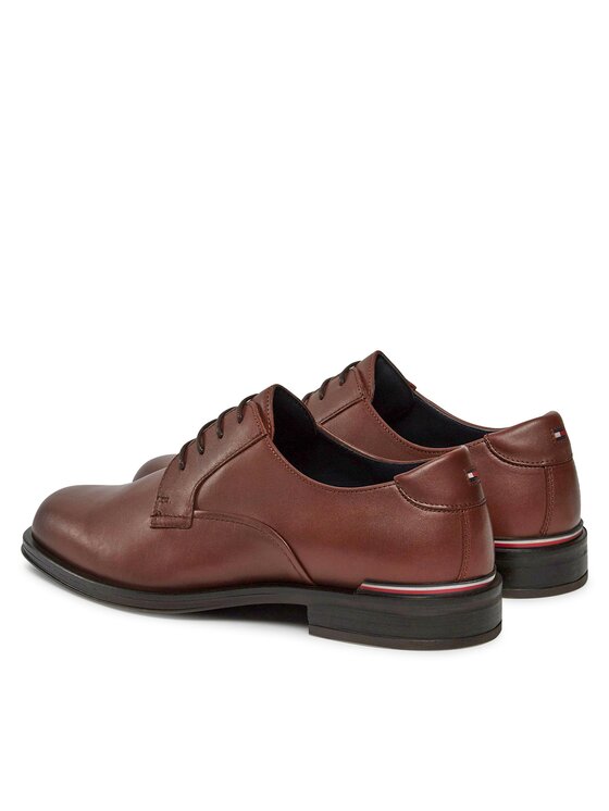 Tommy Hilfiger Tommy Hilfiger Półbuty Core Rwb Hilfiger Lth Shoe FM0FM04867 Brązowy