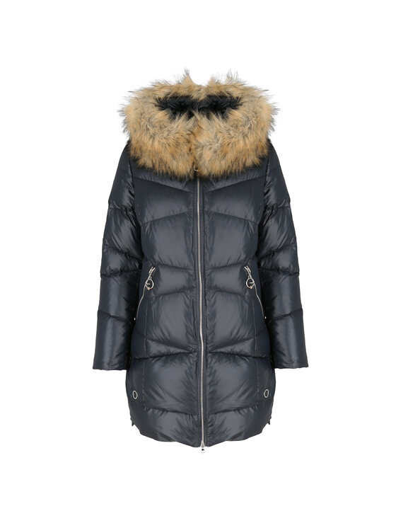 Perso Perso Kurtka damska BLH220038FF Granatowy Regular Fit