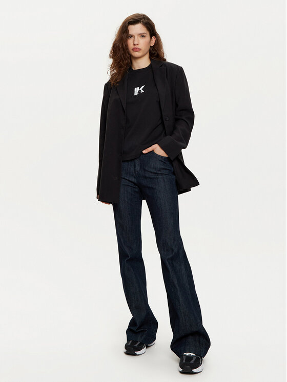 Karl Lagerfeld Jeans Karl Lagerfeld Jeans Tricou A1W17031 Negru Regular Fit