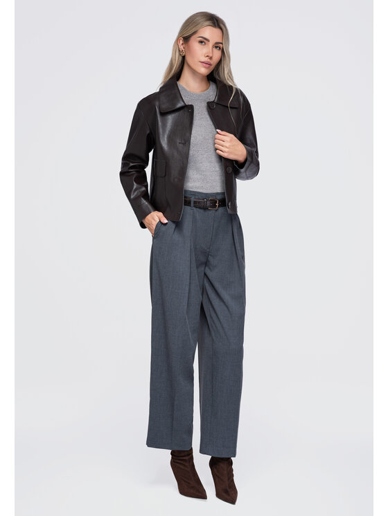 Ombre Ombre Kurtka przejściowa OW-JT-E0005 Brązowy Relaxed Fit