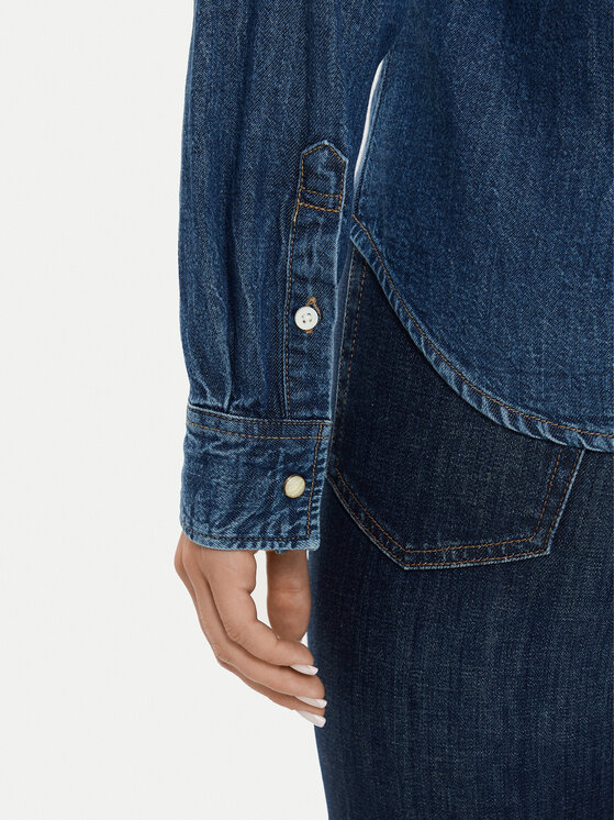 Guess Guess Jeanshemd W4YH35 D5EI3 Dunkelblau Classic Fit