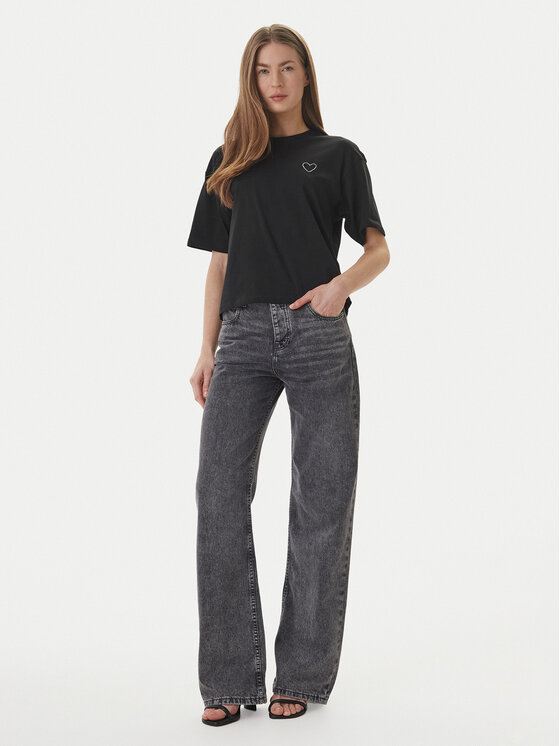 ONLY ONLY T-shirt Rhine 15368901 Crna Boxy Fit