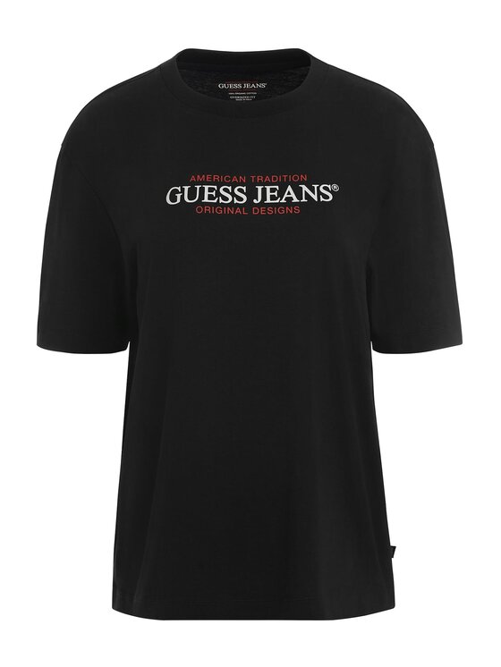 Guess Jeans Guess Jeans T-Shirt 165649 Czarny Classic Fit