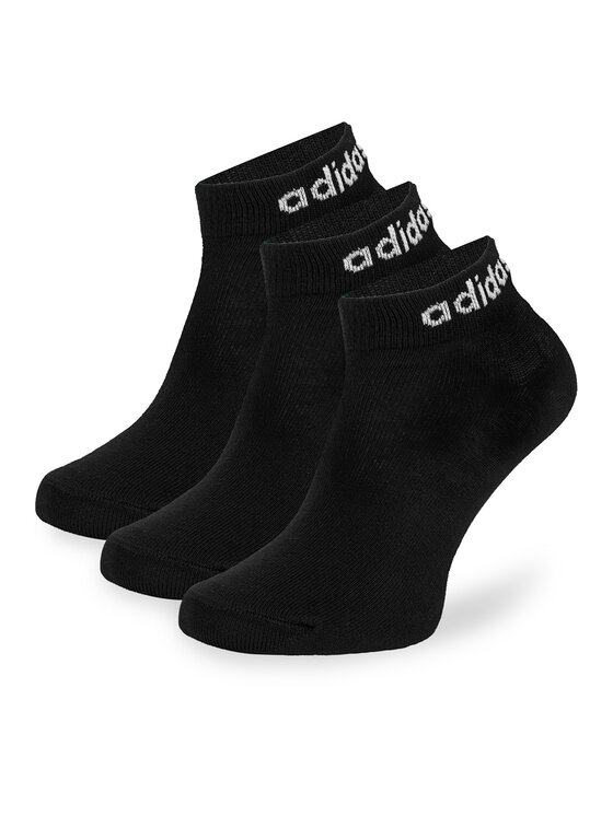 Set de 3 perechi de șosete joase unisex adidas IC1305 3-PACK Negru