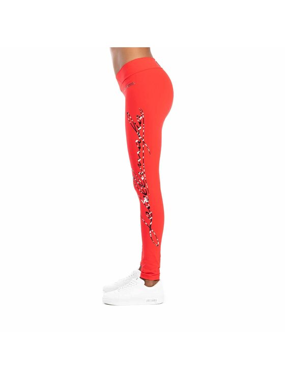 LaBellaMafia LaBellaMafia Legginsy LABELLAMAFIA LEGGING HARDCORE LADIES RED Czerwony Regular Fit