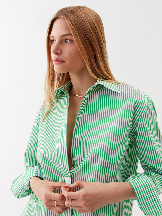 Simple Simple Košulja SI23-KOD004 Zelena Regular Fit