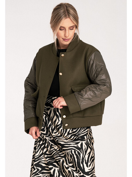 FIGL FIGL Bunda bomber M1097 Zelená Regular Fit
