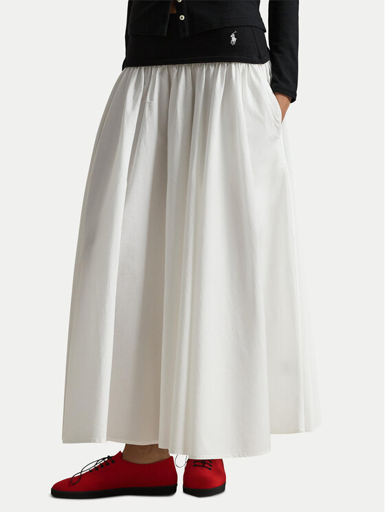 Polo Ralph Lauren Polo Ralph Lauren Trapezno krilo 211A96329002 Bela Regular Fit